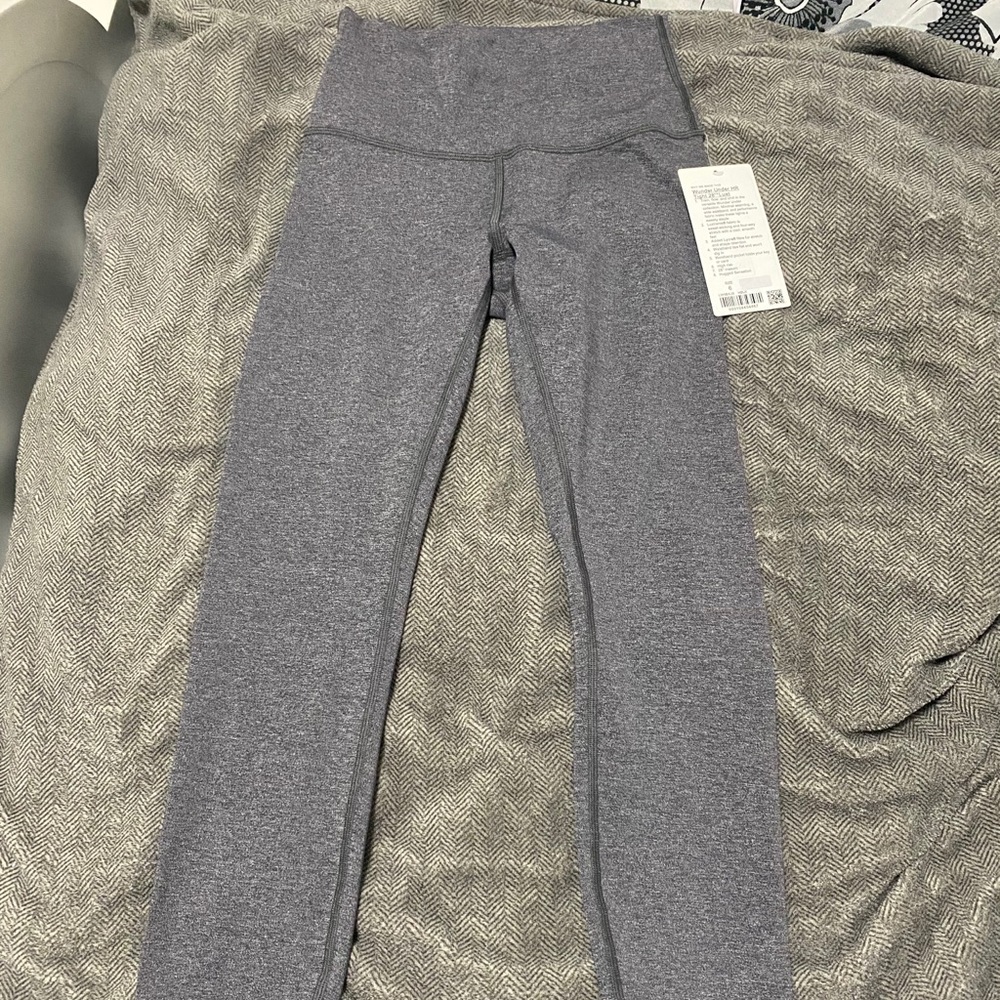 Grey Lululemon Leggings Wunder Under HR Tight 28”